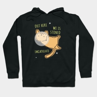 Space Kitty Out Here We is Stoned Imcatulate Hoodie